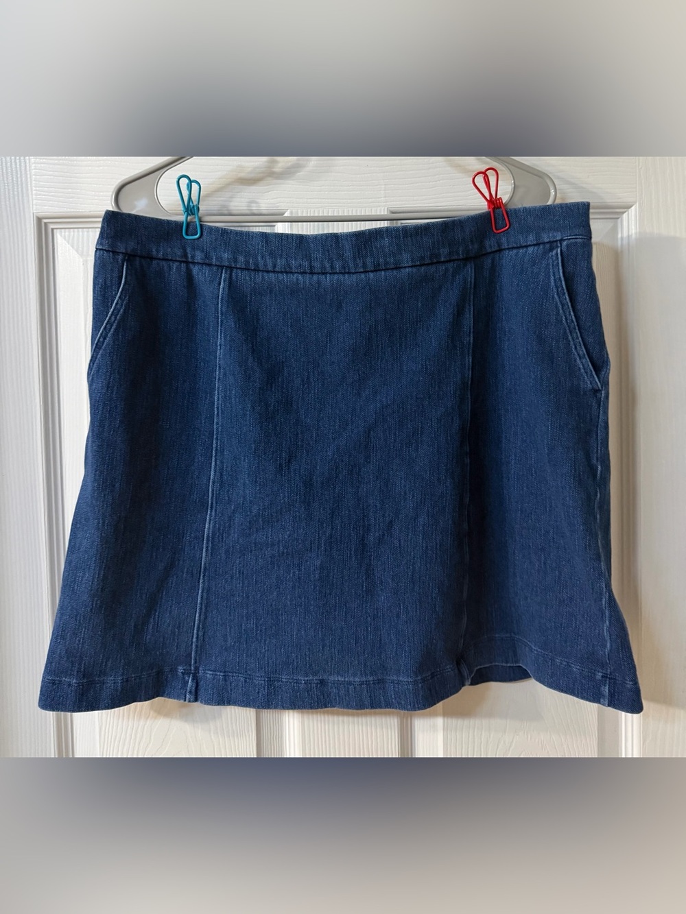 Isaac Mizrahi Dark Blue Denim Mini Skirt